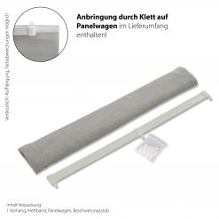 HOMING Flächenvorhang grau | UNI | Küche | -Gardinen Verkäufe 02da16e66722473cb558529d5c7da811