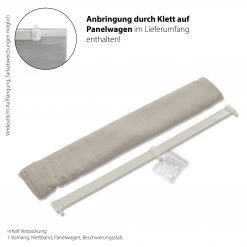 HOMING Flächenvorhang beige | UNI | Küche | -Gardinen Verkäufe 084221097cd7434fb8935519fbfd88ac