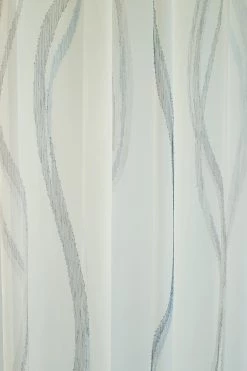 Indes Fuggerhaus Gardine blau | transparent floral wellen -Gardinen Verkäufe 0f6b1444cf7c44d8bade7a750e4126b6