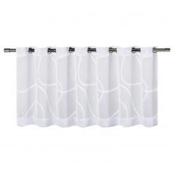 Home24Deko Scheibengardine Dolora - Kunstfaser - Cremeweiß