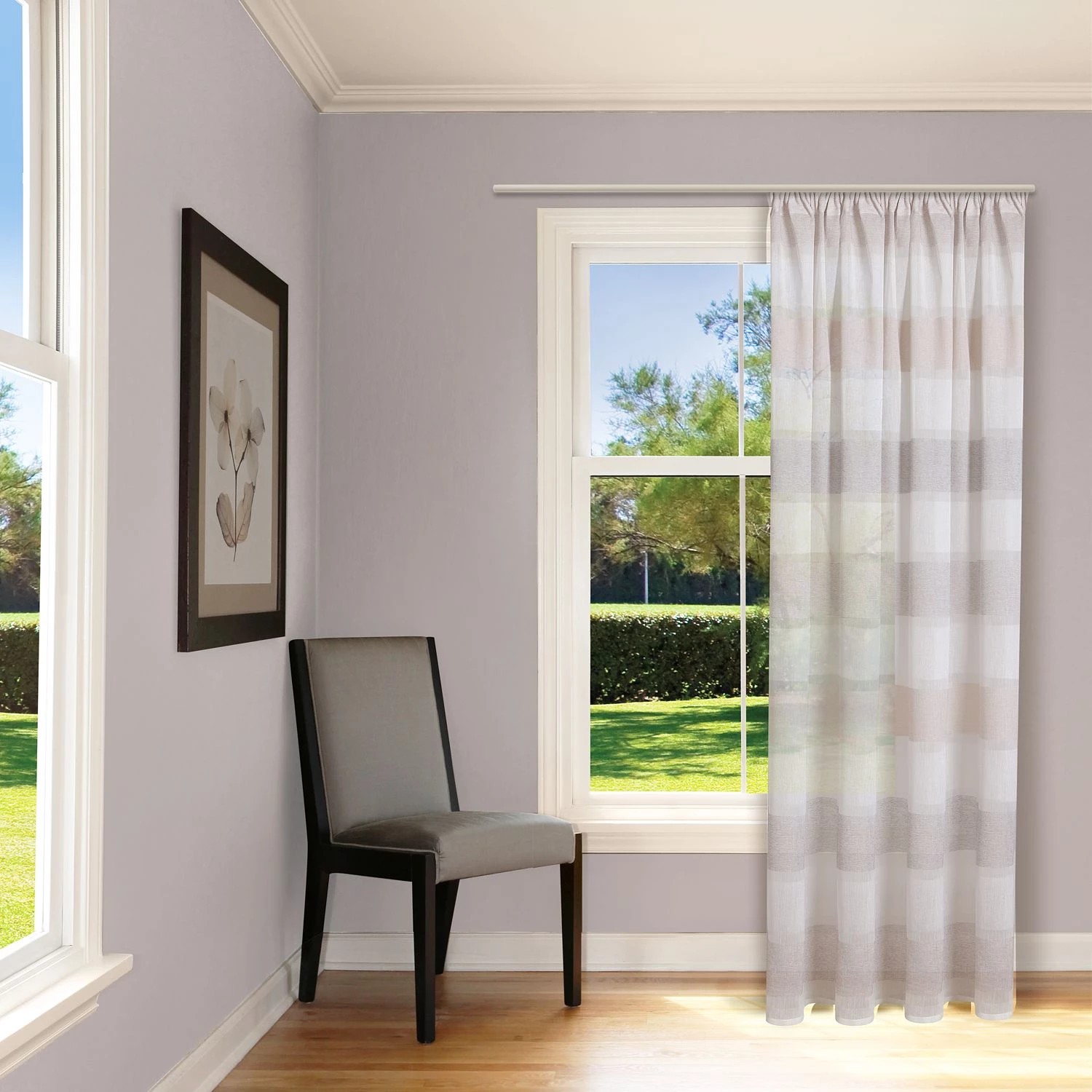 Gerster Vorhang Malva - Weiß / Rosa 4 Gerster Vorhang Malva - Weiß / Rosa – Bild 2