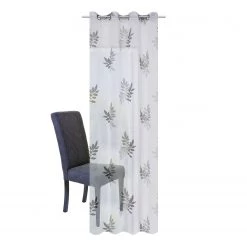 Home Wohnideen Ösenschal Bambou - Microfaser - Grau