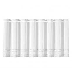 Gerster Bistrogardine Tanja - Webstoff - Weiß / Grau