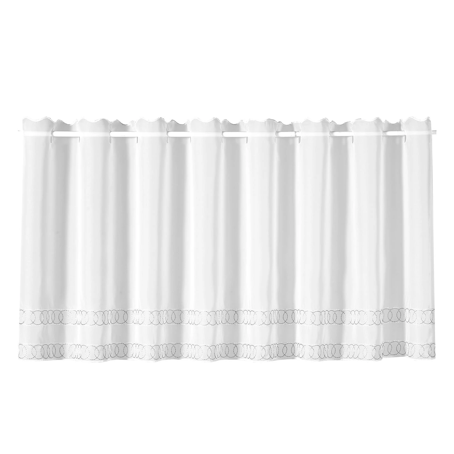 Gerster Bistrogardine Tanja - Webstoff - Weiß / Grau 3 Gerster Bistrogardine Tanja - Webstoff - Weiß / Grau