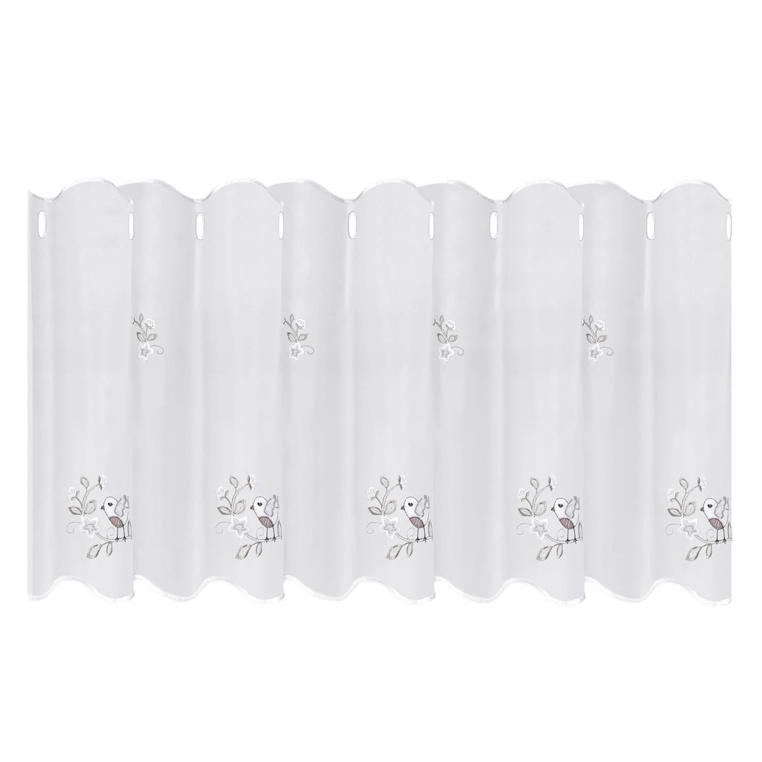 Gerster Bistrogardine Birdy - Webstoff - Weiß 3 Gerster Bistrogardine Birdy - Webstoff - Weiß