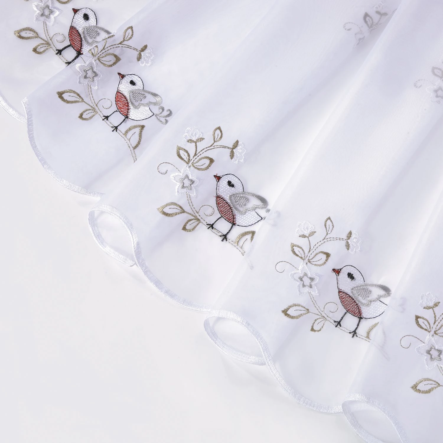 Gerster Bistrogardine Birdy - Webstoff - Weiß 5 Gerster Bistrogardine Birdy - Webstoff - Weiß – Bild 3