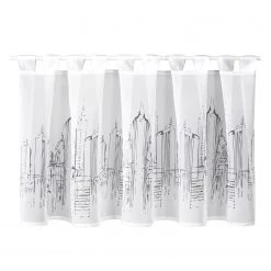 Gerster Bistrogardine Oliver - Webstoff - Weiß / Grau