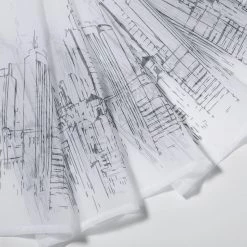 Gerster Bistrogardine Oliver - Webstoff - Weiß / Grau -Gardinen Verkäufe 1000173031 190627 14572100100 GALLERYIMAGES P000000001000173031