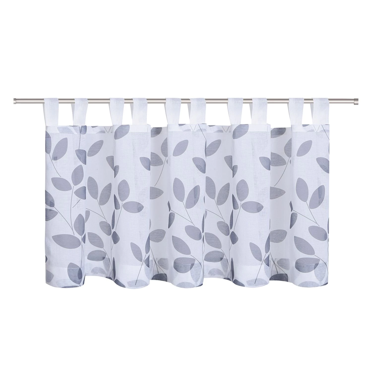 Gerster Bistrogardine Nicole - Webstoff - Weiß / Grau 3 Gerster Bistrogardine Nicole - Webstoff - Weiß / Grau