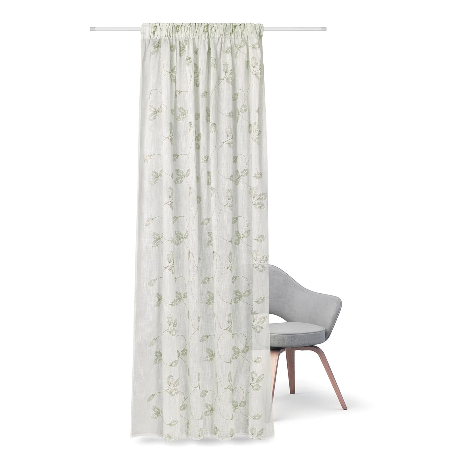 Gerster Fertigschal Diana - Lindgrün 7 Gerster Fertigschal Diana - Lindgrün – Bild 5