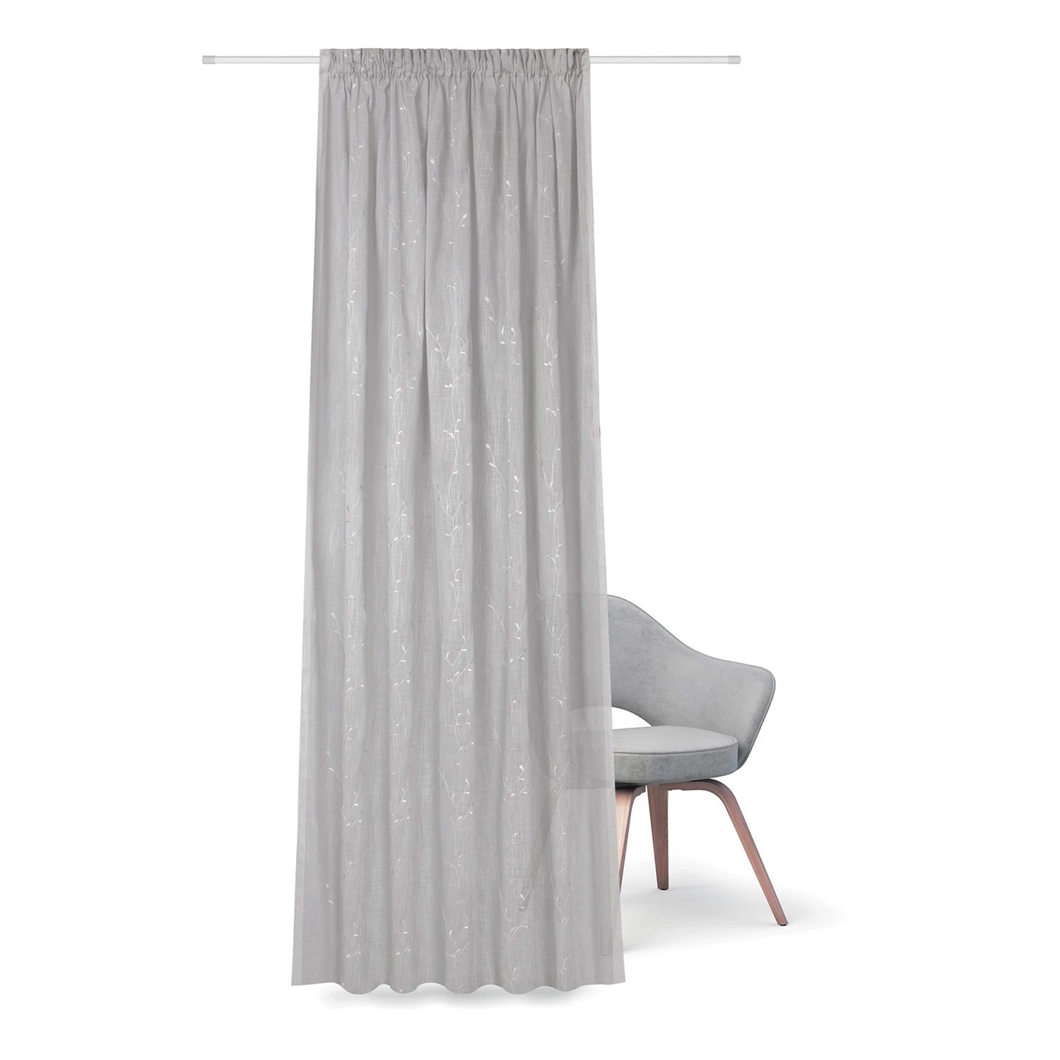 Gerster Fertigschal Birgit - Bio-Baumwolle - Grau / Natur 7 Gerster Fertigschal Birgit - Bio-Baumwolle - Grau / Natur – Bild 5