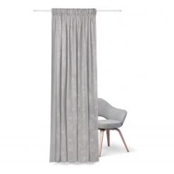 Gerster Fertigschal Corinna - Bio-Baumwolle - Grau / Natur -Gardinen Verkäufe 1000178593 220401 031 DETAILS P000000001000178593