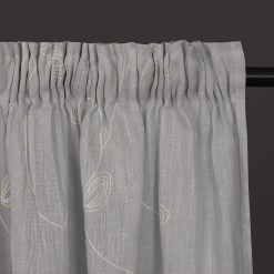 Gerster Fertigschal Corinna - Bio-Baumwolle - Grau / Natur -Gardinen Verkäufe 1000178593 220401 032 DETAILS P000000001000178593