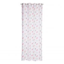 Esprit Ösenvorhang Toucan - Kunstfaser - Weiß / Mehrfarbig