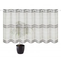 Gerster Ösenbistro Irvin - Polyester - Beige / Grau -Gardinen Verkäufe 1000231572 201124 17150300089 DETAILS P000000001000231572