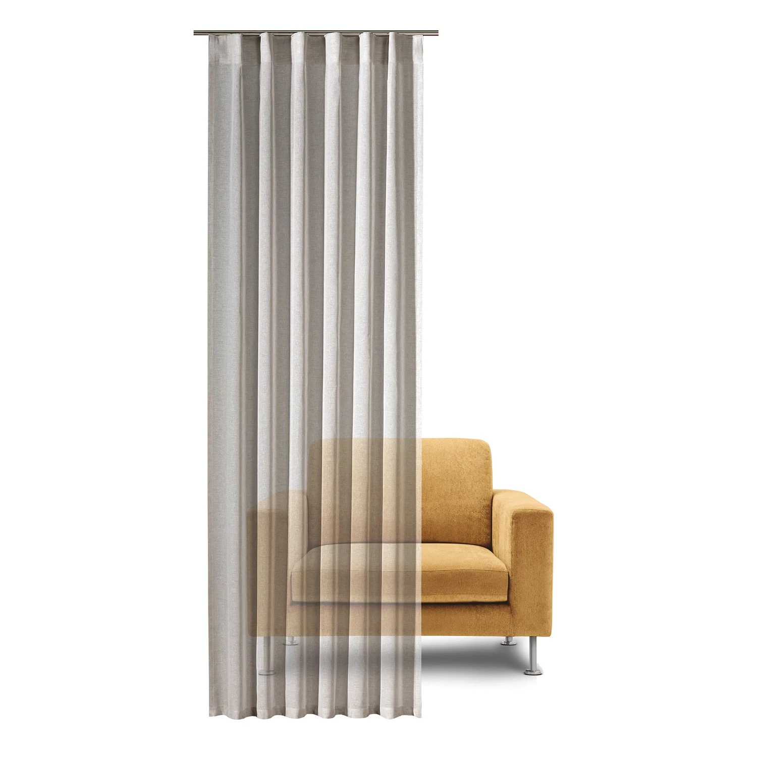 Gerster Vorhang Felippe - Polyester - Lichtgrau 4 Gerster Vorhang Felippe - Polyester - Lichtgrau – Bild 2