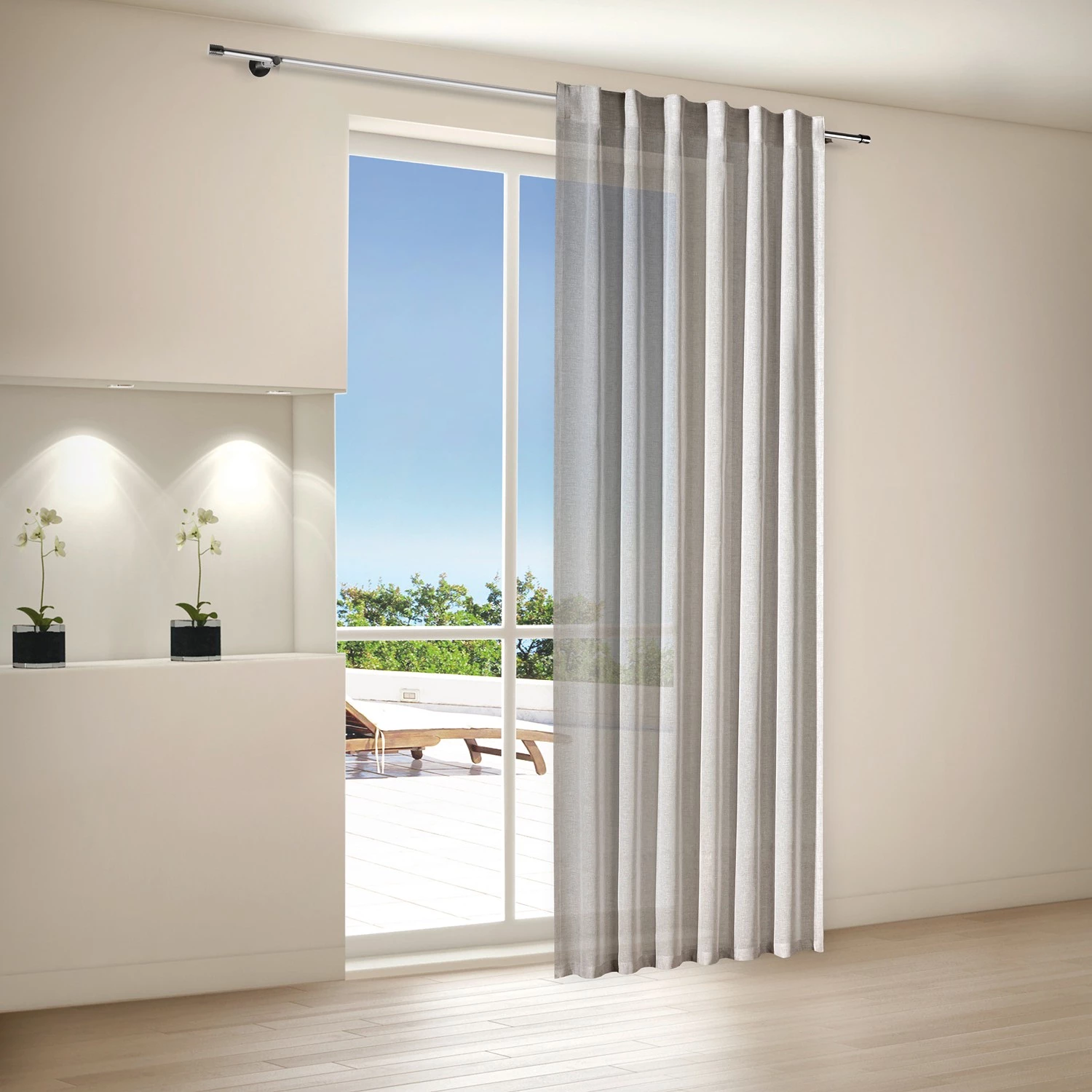 Gerster Vorhang Felippe - Polyester - Lichtgrau 5 Gerster Vorhang Felippe - Polyester - Lichtgrau – Bild 3