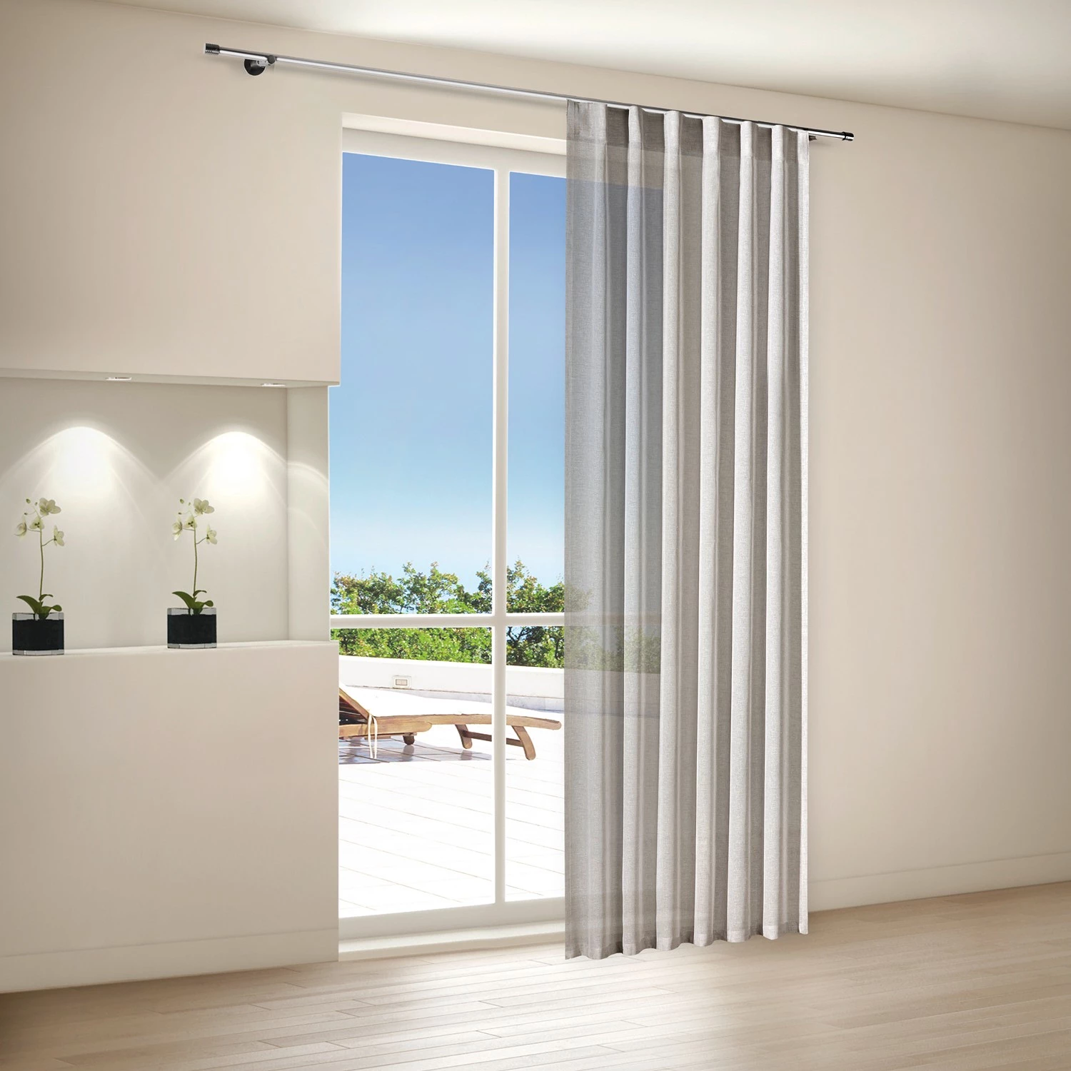 Gerster Vorhang Felippe - Polyester - Lichtgrau 7 Gerster Vorhang Felippe - Polyester - Lichtgrau – Bild 5
