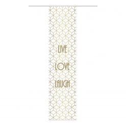 Vision S Schiebevorhang Live Laugh Love - Polyester - Gold - 1er Set