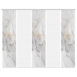 Vision S Schiebevorhang Marmosa II - Polyester - Grau - 5er Set