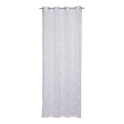 Esprit Home Ösenschal Gingko - Polyester - Weiß