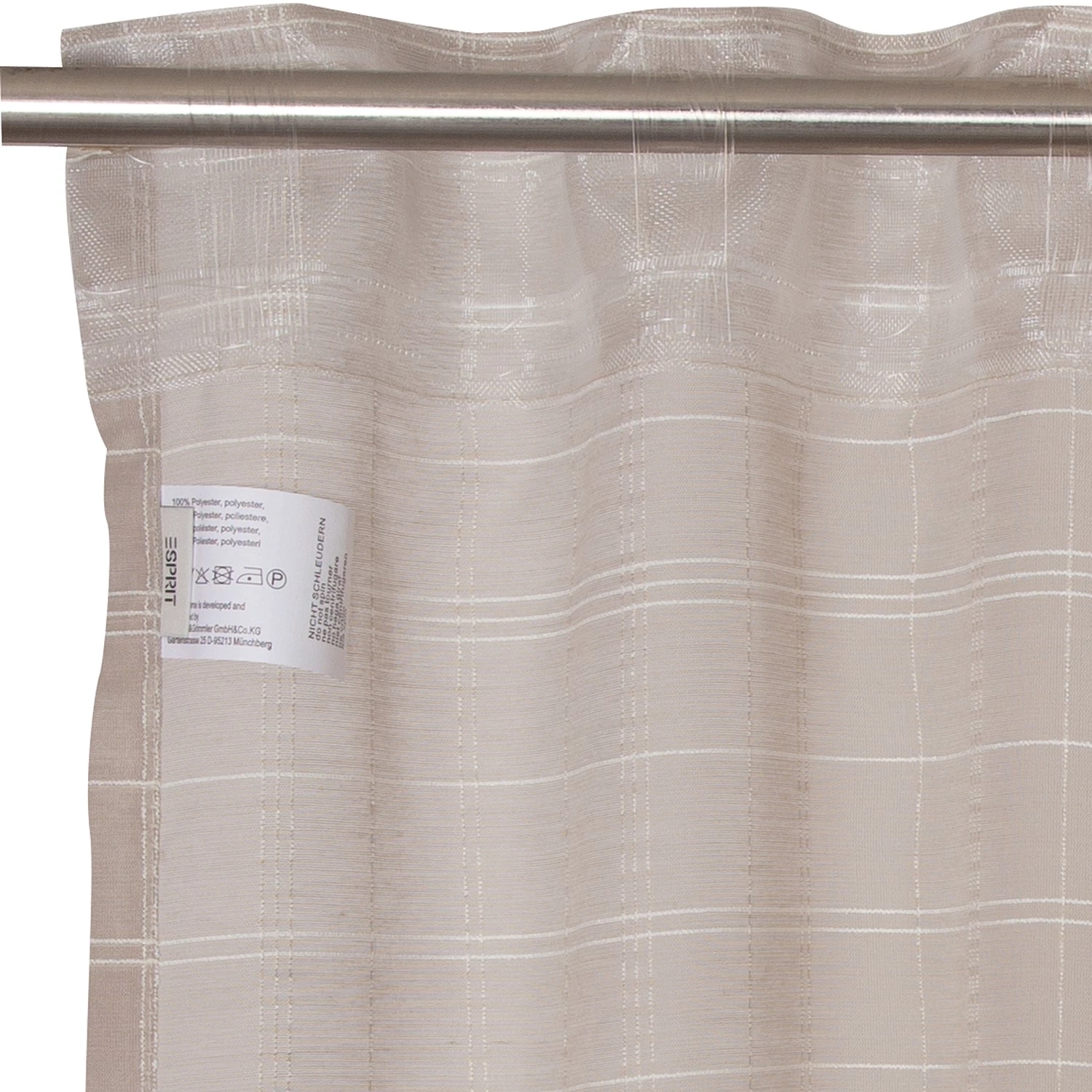 Esprit Home Fertiggardine Jil - Polyester - Beige 6 Esprit Home Fertiggardine Jil - Polyester - Beige – Bild 4