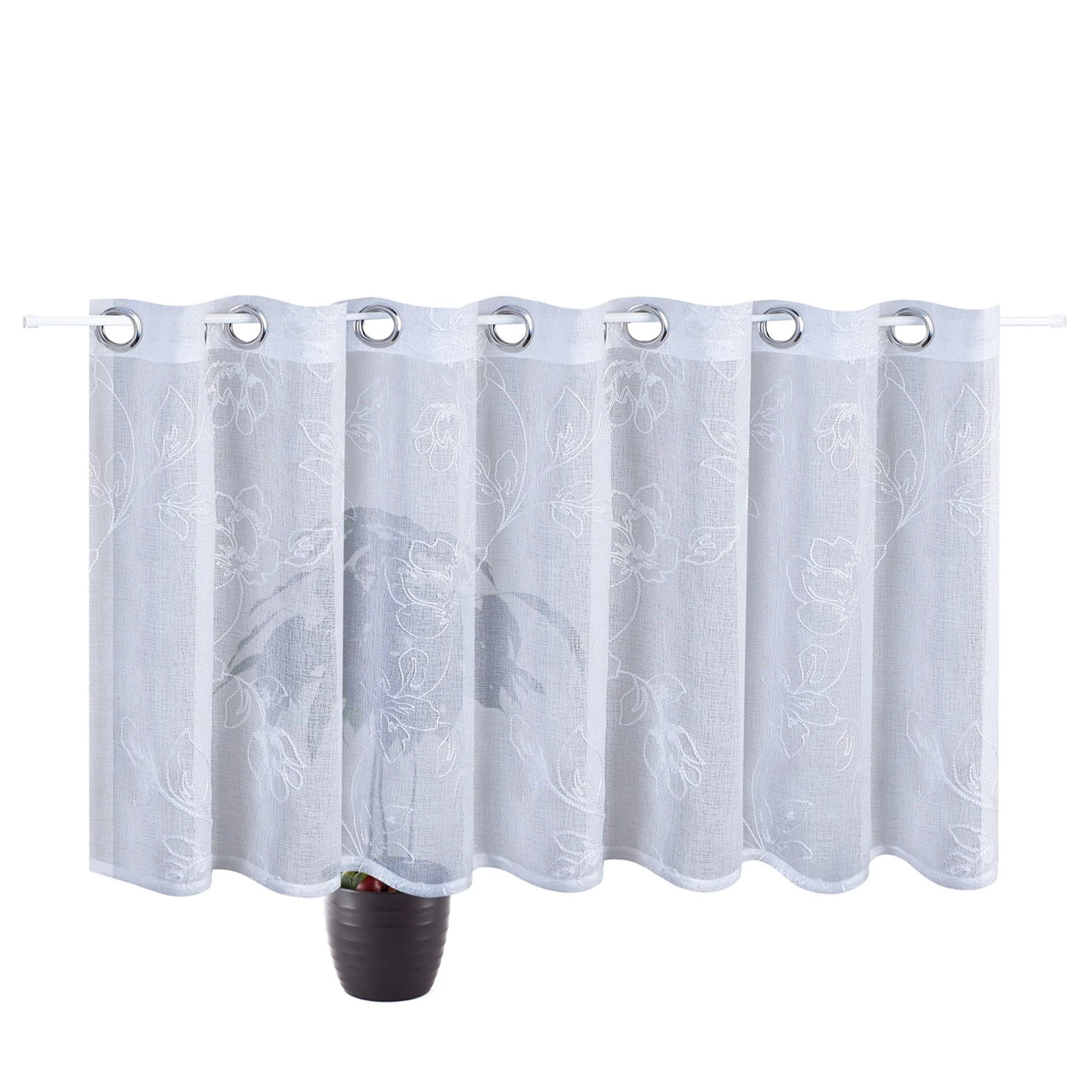 Gerster Ösenpanneaux Sarabia - Polyester - Weiß 4 Gerster Ösenpanneaux Sarabia - Polyester - Weiß – Bild 2