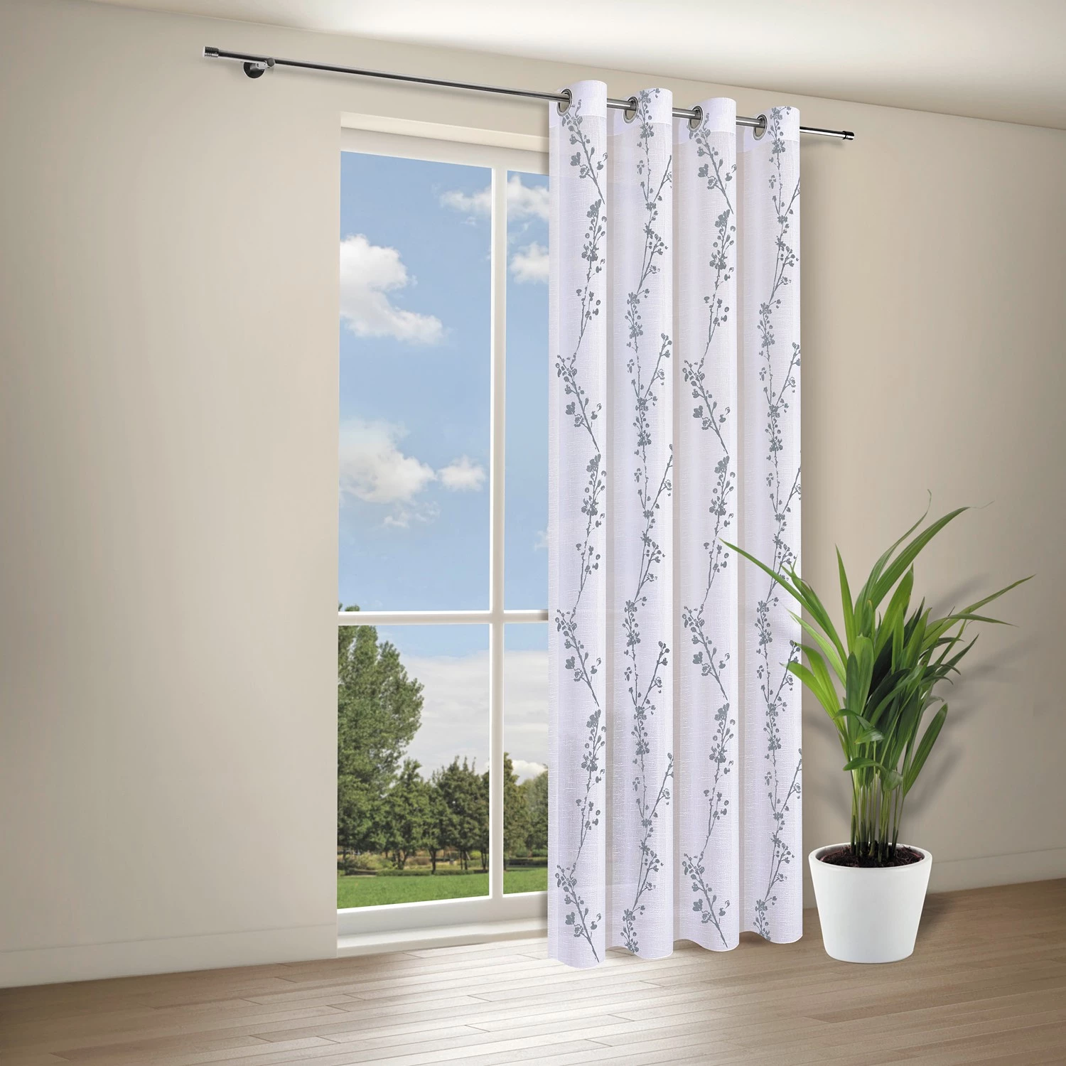 Gerster Ösenschal Tabea - Polyester - Anthrazit 4 Gerster Ösenschal Tabea - Polyester - Anthrazit – Bild 2