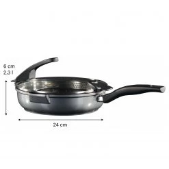 Stoneline Schmorpfanne Kelso - Aluminium - Anthrazit - Durchmesser: 24 cm -Gardinen Verkäufe 1000279541 210804 08533800035 SKETCH DETAILS P000000001000279541 sketch