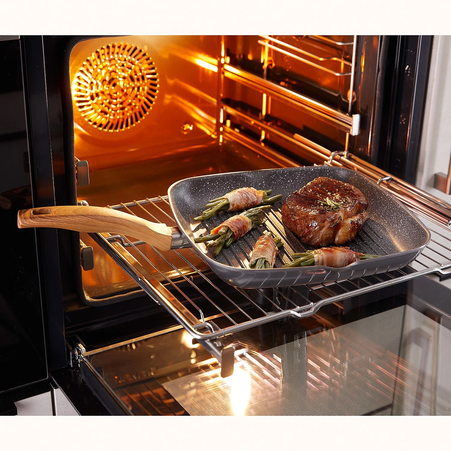 Stoneline Grillpfanne Back to Nature - Aluminium - Griff in Holzoptik 4 Stoneline Grillpfanne Back to Nature - Aluminium - Griff in Holzoptik – Bild 2