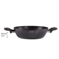 Stoneline Servierpfanne Koni - Aluminium - Anthrazit - ø 24 -Gardinen Verkäufe 1000279563 210804 08570800696 SKETCH DETAILS P000000001000279563 sketch