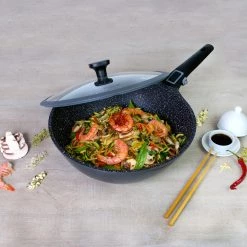 Stoneline Wok Bow Bridge - Aluminium - Anthrazit -Gardinen Verkäufe 1000279571 210804 08570300677 MOOD DETAILS P000000001000279571 mood