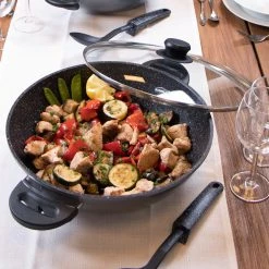 Stoneline Wok mit Glasdeckel Gibson - Durchmesser: 32 cm -Gardinen Verkäufe 1000279607 210804 08551600450 MOOD DETAILS P000000001000279607 mood