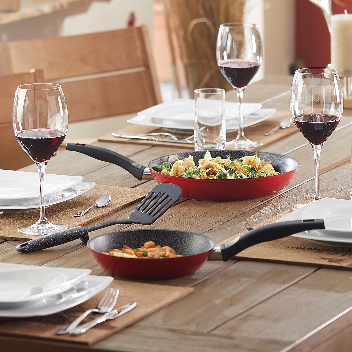 Stoneline Pfannen-Set Lily (3-tlg.) - Aluminium - Rubinrot 6 Stoneline Pfannen-Set Lily (3-tlg.) - Aluminium - Rubinrot – Bild 4