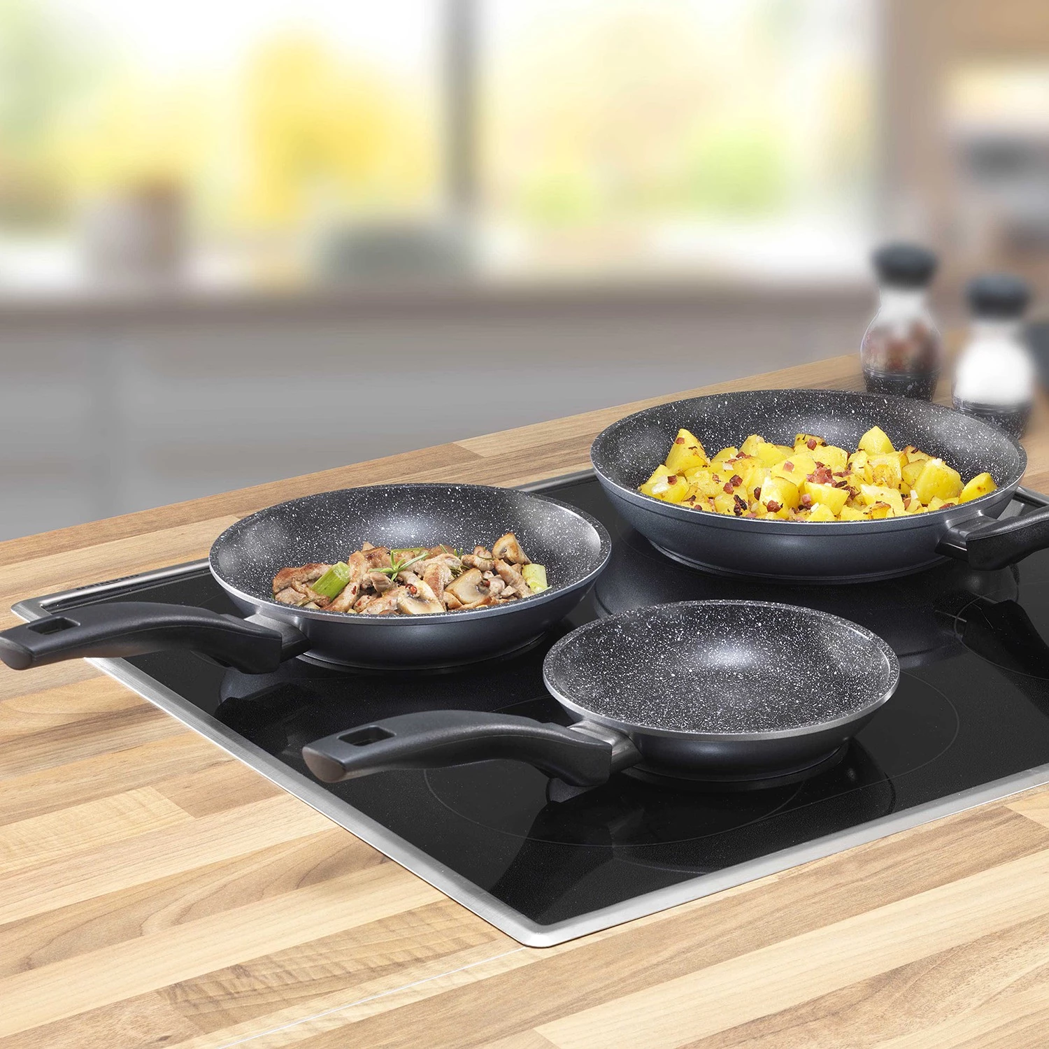 Stoneline Pfannen-Set Dyke (3-tlg.) - Aluminium - Anthrazit 6 Stoneline Pfannen-Set Dyke (3-tlg.) - Aluminium - Anthrazit – Bild 4