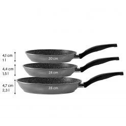 Stoneline Pfannen-Set Ganton (3-tlg.) - Aluminium - Anthrazit -Gardinen Verkäufe 1000279650 210804 08541400279 SKETCH DETAILS P000000001000279650 sketch