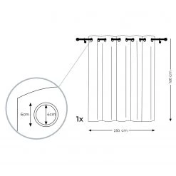 FLHF Ösenschal Oilie - Polyester - Türkis - 250 x 160 cm -Gardinen Verkäufe 1000300709 220511 500 SKETCH DETAILS P000000001000300709 sketch
