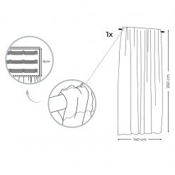 FLHF Vorhang mit Kräuselband Oilie - Polyester - Weiß - 140 x 250 cm -Gardinen Verkäufe 1000300743 211026 10475900760 ICON DETAILS P000000001000300743 icon seal