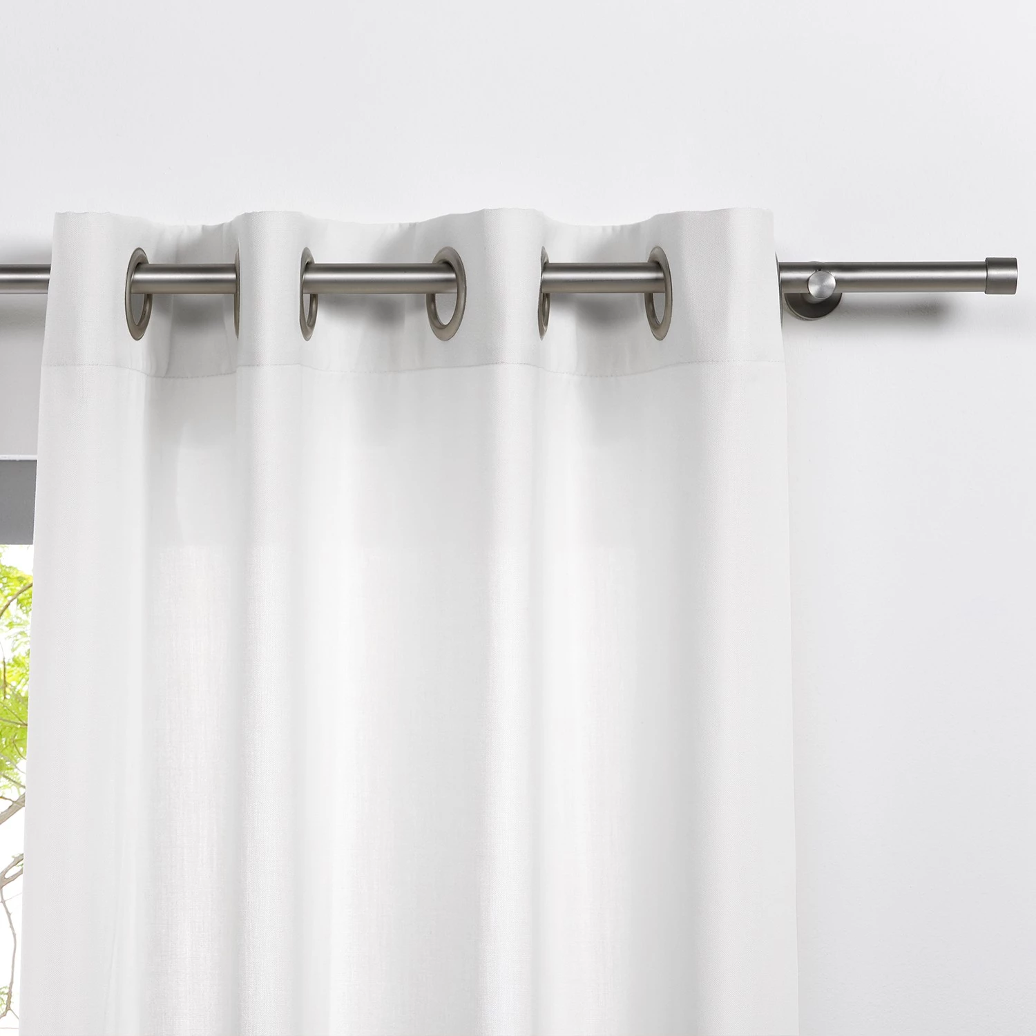 Mydeco Ösenschal Mood - Polyester - Weiß - 245 x 135 cm 5 Mydeco Ösenschal Mood - Polyester - Weiß - 245 x 135 cm – Bild 3