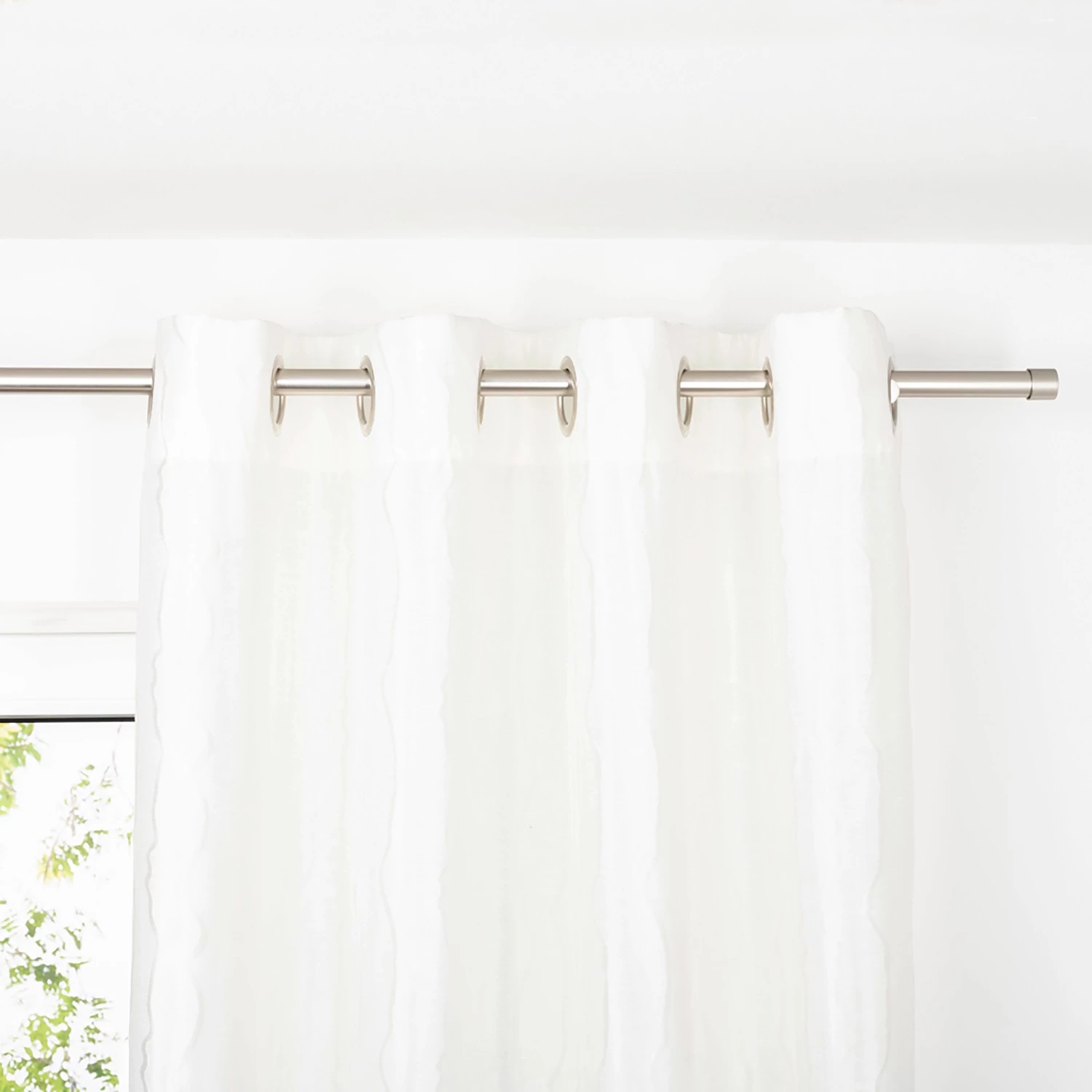 Mydeco Ösenschal Stream - Polyester - Weiß - 300 x 135 cm 4 Mydeco Ösenschal Stream - Polyester - Weiß - 300 x 135 cm – Bild 2