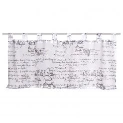 Home Wohnideen Fertiggardine Writings - Polyester - Weiß / Schwarz