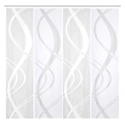 Home Wohnideen Schiebevorhang Tibaso (4er-Set) - Polyester - Weiß - 57 x 245 cm