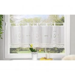 Home Wohnideen Fensterbehang Alerga - Polyester - Weiß