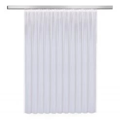 Gerster Fertigstore Gabina - Polyester - Weiß - 450 x 150 cm