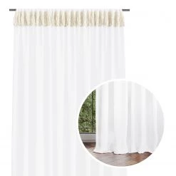 FLHF Vorhang mit Kräuselband Loho - Polyester - Weiß 7 FLHF Vorhang mit Kräuselband Loho - Polyester - Weiß -Gardinen Verkäufe 1000348179 220513 040 DETAILS P000000001000348179