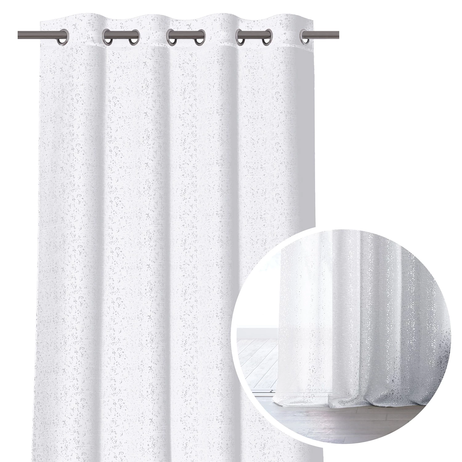 FLHF Ösenschal Lots - Polyester - Silber - 140 x 250 cm 5 FLHF Ösenschal Lots - Polyester - Silber - 140 x 250 cm – Bild 3