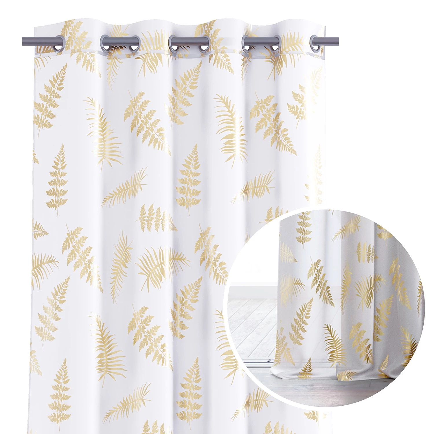 FLHF Ösenschal Meaves - Polyester - Gold - 140 x 270 cm 5 FLHF Ösenschal Meaves - Polyester - Gold - 140 x 270 cm – Bild 3