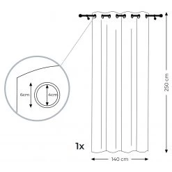 FLHF Ösenschal Malm - Polyester - Grün - 140 x 250 cm -Gardinen Verkäufe 1000348192 220513 500 SKETCH DETAILS P000000001000348192 sketch