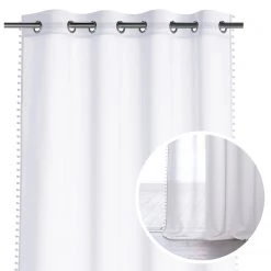 FLHF Ösenschal Lompo - Polyester - Weiß - 140 x 270 cm -Gardinen Verkäufe 1000348197 220513 040 DETAILS P000000001000348197