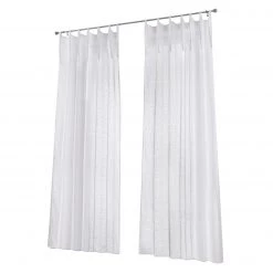 Kutti Fertiggardine Timber - Polyester - Weiß - 140 x 145 cm